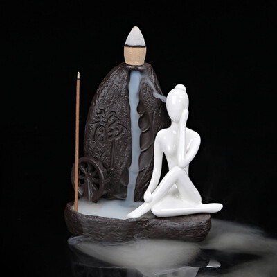 Office Teahouse Ornaments Creative Home Decor Ceramic Yoga Girl Censer Backflow Incense Cones Burner Towel Incense Holder
Office Teahouse Ornaments Creative Home Decor Ceramic Yoga Girl Censer Backflow Incense Cones Burner Towel Incense Holder