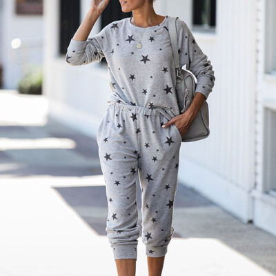 Toponeto 2Pcs Women Tracksuit Star Print Pocket Pants Sets Leisure Wear Lounge Wear Suit
Toponeto 2Pcs Women Tracksuit Star Print Pocket Pants Sets Leisure Wear Lounge Wear Suit