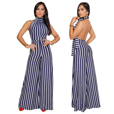 Large size 2019 Amazon standard code Europe&the United States hot sexy striped tie bare back wide leg jumpsuit explosion1
Large size 2019 Amazon standard code Europe&the United States hot sexy striped tie bare back wide leg jumpsuit explosion1