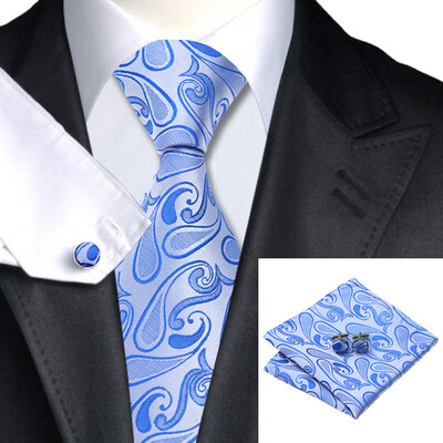 N-1157 Vogue Men Silk Tie Set Blue Paisley Necktie Handkerchief Cufflinks Set Ties For Men Formal Wedding Business wholesale
N-1157 Vogue Men Silk Tie Set Blue Paisley Necktie Handkerchief Cufflinks Set Ties For Men Formal Wedding Business wholesale