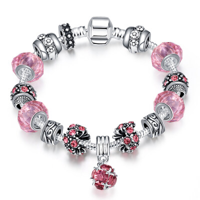 Vintage Dazzling Glass Bracelets Women Crystal Heart Crown Beads Bangles DIY Hand Chain Girl wristband Jewelry Gift
Vintage Dazzling Glass Bracelets Women Crystal Heart Crown Beads Bangles DIY Hand Chain Girl wristband Jewelry Gift