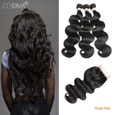 HCDIVA Body Wave 3 Bundles with Lace Closure Three Part Brazilian Virgin Human Hair with Closure Natural Black Free Shipping
HCDIVA Body Wave 3 Bundles with Lace Closure Three Part Brazilian Virgin Human Hair with Closure Natural Black Free Shipping