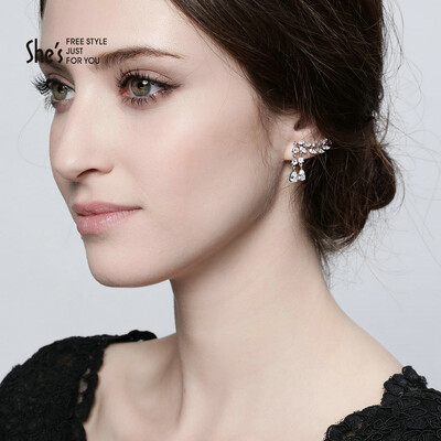 shes jewelry earrings hanging simple Korean zirconium olive branch tassel ear clip
shes jewelry earrings hanging simple Korean zirconium olive branch tassel ear clip