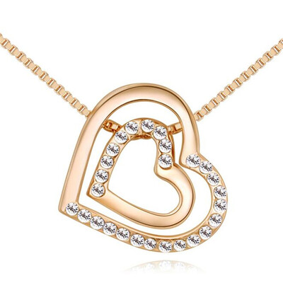 Two Heart Necklace Box Chain Women Fashion Jewelry Crystal Pendants Accessories Anniversary Gift 26568
Two Heart Necklace Box Chain Women Fashion Jewelry Crystal Pendants Accessories Anniversary Gift 26568