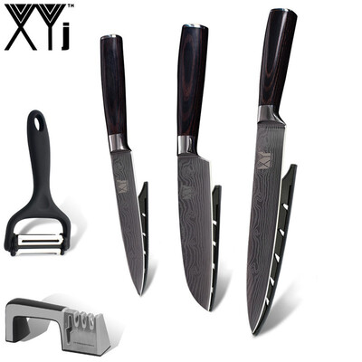 XYj Kitchen Knife Stainless Steel Kitchen Knives Bend Handle 8" 5" 5" inch KnifeKnife Sharpener Peeler
XYj Kitchen Knife Stainless Steel Kitchen Knives Bend Handle 8" 5" 5" inch KnifeKnife Sharpener Peeler