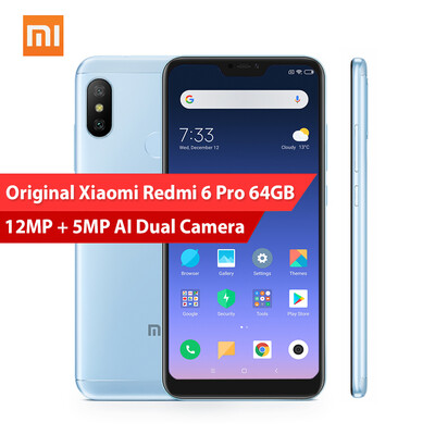 Original Xiaomi Redmi 6 Pro 4GB 64GB Google Play 584 inch 199 Full Screen Snapdragon 625 Octa Core 12MP5MP Dual Camera Cellphon
Original Xiaomi Redmi 6 Pro 4GB 64GB Google Play 584 inch 199 Full Screen Snapdragon 625 Octa Core 12MP5MP Dual Camera Cellphon