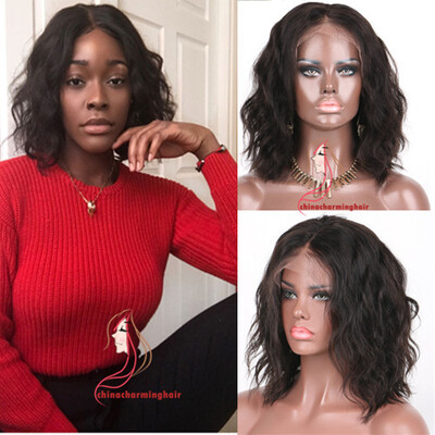Lace Front Human Hair Wigs Wavy Short Bob Wig 150 Density Malaysian Virgin Hair With Baby Hair Natural Hairline Bleached Knots Glu
Lace Front Human Hair Wigs Wavy Short Bob Wig 150 Density Malaysian Virgin Hair With Baby Hair Natural Hairline Bleached Knots Glu
