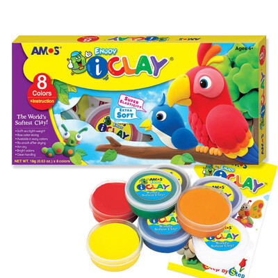 AMOS South Korea imported children ultra-light super-soft clay / colored clay set of toys 8 color boxed
AMOS South Korea imported children ultra-light super-soft clay / colored clay set of toys 8 color boxed