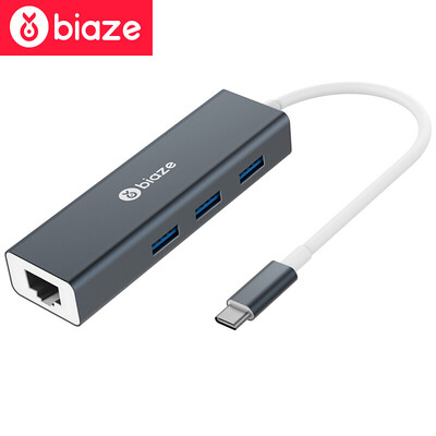 Biya Zi BIAZE Type-C to USB splitter HUB hub USB-C to Gigabit Ethernet Apple notebook converter ZH19 Metallic gray
Biya Zi BIAZE Type-C to USB splitter HUB hub USB-C to Gigabit Ethernet Apple notebook converter ZH19 Metallic gray