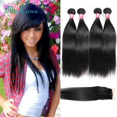 7A Peruvian Virgin Hair with Closure Straight Human Hair 4 Bundles With Closure Soft Virgin Peruvian Straight Hair With Closure
7A Peruvian Virgin Hair with Closure Straight Human Hair 4 Bundles With Closure Soft Virgin Peruvian Straight Hair With Closure