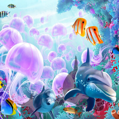 3D Cartoon Underwater World Dolphin Fish Jellyfish Wall Mural Photo Wallpaper For Walls Custom Bedroom Wall Paper TV Background
3D Cartoon Underwater World Dolphin Fish Jellyfish Wall Mural Photo Wallpaper For Walls Custom Bedroom Wall Paper TV Background