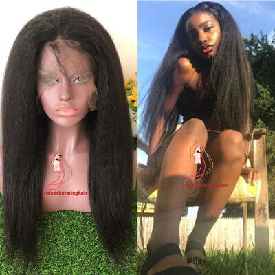 Kinky Straight Wig Brazilian Lace Front Human Hair Wigs For Black Women Italian Yaki With Baby Hair
Kinky Straight Wig Brazilian Lace Front Human Hair Wigs For Black Women Italian Yaki With Baby Hair