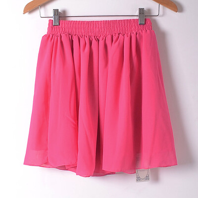 Women Fashion Dress Casual Solid Color Chiffon High waist double chiffon short skirt Puff Pleated big swing half skirt L05
Women Fashion Dress Casual Solid Color Chiffon High waist double chiffon short skirt Puff Pleated big swing half skirt L05