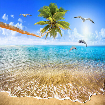 Custom Mural Wallpaper Sea View Beach Coconut Trees Dolphin Photo Background Wall Painting Living Room 3D Wall Murals Wallpaper
Custom Mural Wallpaper Sea View Beach Coconut Trees Dolphin Photo Background Wall Painting Living Room 3D Wall Murals Wallpaper