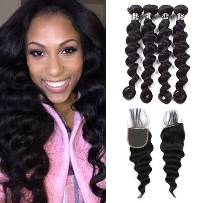 Amazing Star Loose Wave with Closure Brazilian Virgin Hair Bundles with Closure Top Quality Loose Wave Bundles with Closure Soft
Amazing Star Loose Wave with Closure Brazilian Virgin Hair Bundles with Closure Top Quality Loose Wave Bundles with Closure Soft