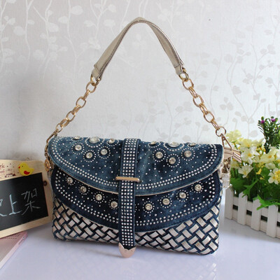 Newest womens shoulder bag Diamond weave denim handbag lady crossbody bag high quality women messenger bags famous brands bags handbags
Newest womens shoulder bag Diamond weave denim handbag lady crossbody bag high quality women messenger bags famous brands bags handbags