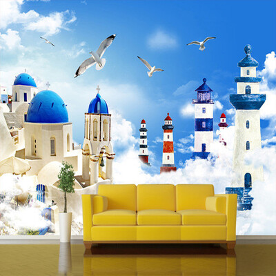 Custom Photo Mediterranean Style Cartoon Lighthouse Seagulls TV Background Wall Painting Decor Children Room Mural Wallpaper 3D 
Custom Photo Mediterranean Style Cartoon Lighthouse Seagulls TV Background Wall Painting Decor Children Room Mural Wallpaper 3D