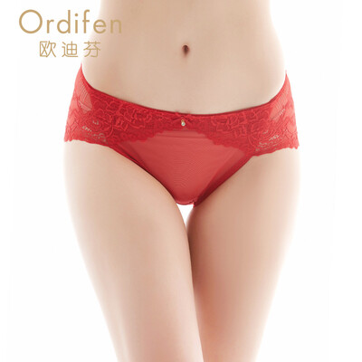 Ou Difen womens underwear sexy lace mid-waist hip briefs underwear comfortable XP6206 crystal skin
Ou Difen womens underwear sexy lace mid-waist hip briefs underwear comfortable XP6206 crystal skin