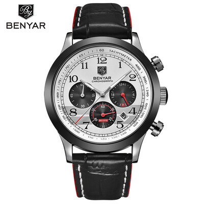 BENYAR Brand Sport Waterproof Chronograph Men Watch Top Brand Luxury Male Leather Quartz Military Wrist Watch Men Clock saat
BENYAR Brand Sport Waterproof Chronograph Men Watch Top Brand Luxury Male Leather Quartz Military Wrist Watch Men Clock saat