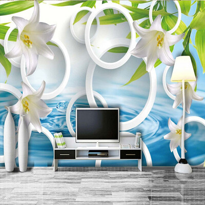Modern Simple Fresh Lily Circles 3D Stereo Photo Wallpaper Living Room TV Sofa Backdrop Wall Mural Papel De Parede Floral F
Modern Simple Fresh Lily Circles 3D Stereo Photo Wallpaper Living Room TV Sofa Backdrop Wall Mural Papel De Parede Floral F