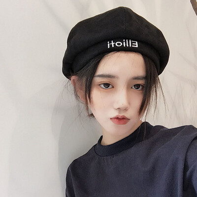 DUSENNA hat female autumn&winter Korean version of the sweet warm wild beret British fashion riding hat pumpkin beret black
DUSENNA hat female autumn&winter Korean version of the sweet warm wild beret British fashion riding hat pumpkin beret black