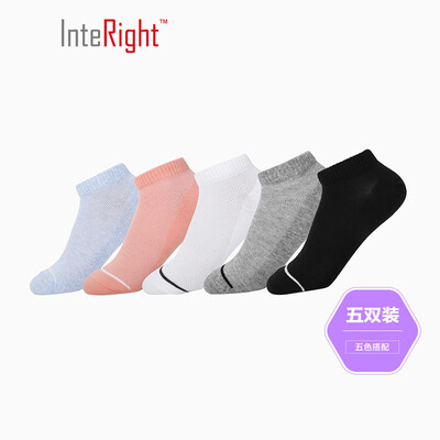 INTERIGHT boat socks female cotton mesh anti-off boat socks five pairs of boxed mixed color
INTERIGHT boat socks female cotton mesh anti-off boat socks five pairs of boxed mixed color