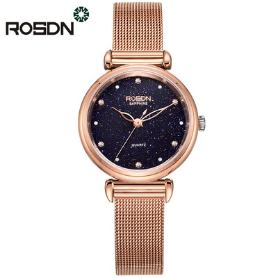 ROSDN Brand Women Wrist Watch Rose Gold Mesh Strap Womens Watches Top Luxury Fashion Casual Quartz Watch 5ATM Waterproof
ROSDN Brand Women Wrist Watch Rose Gold Mesh Strap Womens Watches Top Luxury Fashion Casual Quartz Watch 5ATM Waterproof