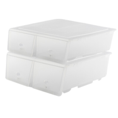 Netease carefully selected black pineapple PP clamshell double compartment storage shoe box combination transparent shoe box front open stackable storage box storage box 4 Pack
Netease carefully selected black pineapple PP clamshell double compartment storage shoe box combination transparent shoe box front open stackable storage box storage box 4 Pack