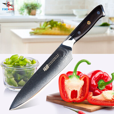 FINDKING Ebony wood handle damascus knife 8 inch Professional chef knife 67 layers damascus steel kitchen knives
FINDKING Ebony wood handle damascus knife 8 inch Professional chef knife 67 layers damascus steel kitchen knives
