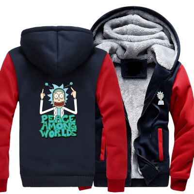 2018 New Men Hoodies PEACE AMONG WORLDS RICK AND MORTY pattern Fleece Coat Baseball Uniform Sportswear Jacket wool
2018 New Men Hoodies PEACE AMONG WORLDS RICK AND MORTY pattern Fleece Coat Baseball Uniform Sportswear Jacket wool