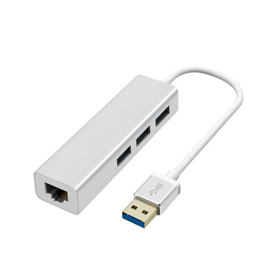 Branch USB to RJ45 Cable Interface 3 Port USB30 Gigabit Cable Adapter Apple Mac Millet Box Laptop Network Port Converter LK-UN001 Zinc Aluminum Alloy Silver
Branch USB to RJ45 Cable Interface 3 Port USB30 Gigabit Cable Adapter Apple Mac Millet Box Laptop Network Port Converter LK-UN001 Zinc Aluminum Alloy Silver