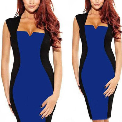 Lovaru ™summer style 2015 new women dress Sleeveless patchwork dress Simple pencil skirt tight work
Lovaru ™summer style 2015 new women dress Sleeveless patchwork dress Simple pencil skirt tight work