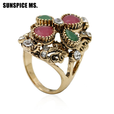 Hot Sale Vintage Ring For Women Turkish Resin Jewelry Antique Gold Color Water Drop Crystal Retro Style Arab Wedding Indian Ring
Hot Sale Vintage Ring For Women Turkish Resin Jewelry Antique Gold Color Water Drop Crystal Retro Style Arab Wedding Indian Ring