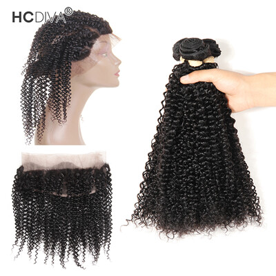 HCDIVA Malaysian Virgin Hair Kinky Curly 3 Bundle Hair with 360 Lace Frontal Closure with Baby Hair Natural Black For Black Women
HCDIVA Malaysian Virgin Hair Kinky Curly 3 Bundle Hair with 360 Lace Frontal Closure with Baby Hair Natural Black For Black Women