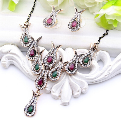 Exquisite Turkey Bridal Flower Jewelry Sets Resin Earrings Tulips Flower Necklace Rhinestone Women Wedding Ethnic Jewelry Sets
Exquisite Turkey Bridal Flower Jewelry Sets Resin Earrings Tulips Flower Necklace Rhinestone Women Wedding Ethnic Jewelry Sets