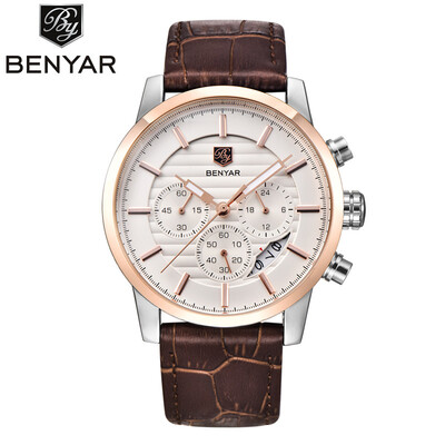 BENYAR Men Watch Top Brand Luxury Quartz Watch Mens Sport Fashion Analog Leather Strap Male Wristwatch New Waterproof Clock
BENYAR Men Watch Top Brand Luxury Quartz Watch Mens Sport Fashion Analog Leather Strap Male Wristwatch New Waterproof Clock