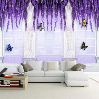 Custom 3D Mural Wallpaper Bedroom Purple Flower Vine Butterfly European Style TV Background Wall Painting Wall Papers Home Decor
Custom 3D Mural Wallpaper Bedroom Purple Flower Vine Butterfly European Style TV Background Wall Painting Wall Papers Home Decor