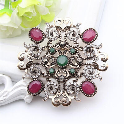 Turkish Brooch Symmetric Arabesque Women Jewelry Antique Gold Color Broches Resin Brooches Ladies Hijab Scarf Pins Cap Badge
Turkish Brooch Symmetric Arabesque Women Jewelry Antique Gold Color Broches Resin Brooches Ladies Hijab Scarf Pins Cap Badge