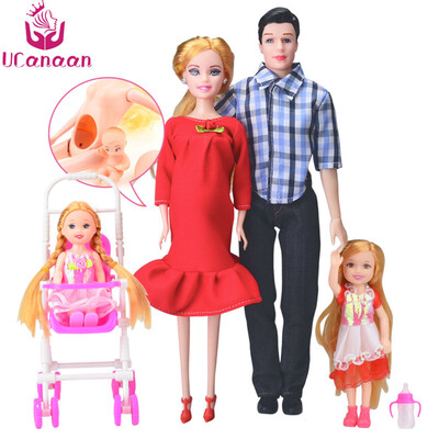 Toys Family 5 People Dolls Suits 1 Mom /1 Dad /2 Little Kelly Girl /1 Baby Son/1 Baby Carriage Real Pregnant Doll Gifts
Toys Family 5 People Dolls Suits 1 Mom /1 Dad /2 Little Kelly Girl /1 Baby Son/1 Baby Carriage Real Pregnant Doll Gifts