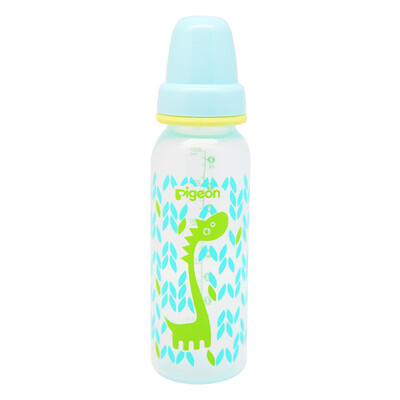 Pigeon standard caliber PP plastic painted bottle 240ml dinosaur blue with nipple AA168
Pigeon standard caliber PP plastic painted bottle 240ml dinosaur blue with nipple AA168