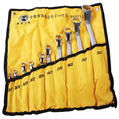 Wick Wico WK67110 10 piece set double end wrench set mirror polished double head wrench set 55mm-32mm
Wick Wico WK67110 10 piece set double end wrench set mirror polished double head wrench set 55mm-32mm
