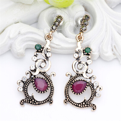 New Design Flower Long Dangle Vintage Earrings Turkish Women Drop Earring 4color Antique Gold Resin Jewelry Indian Bridal Bijoux
New Design Flower Long Dangle Vintage Earrings Turkish Women Drop Earring 4color Antique Gold Resin Jewelry Indian Bridal Bijoux