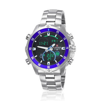 NAVIFORCE 9030 Men Military Sports Wristwatches Dual Time Quartz Analog Digital LED Waterproof Watches
NAVIFORCE 9030 Men Military Sports Wristwatches Dual Time Quartz Analog Digital LED Waterproof Watches
