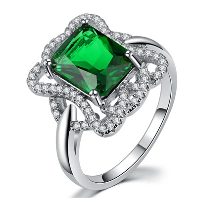 High Quality Silver Color Princess Cut Big Green Crystal Fashion Ring Jewelry For Women Promise Gift R496
High Quality Silver Color Princess Cut Big Green Crystal Fashion Ring Jewelry For Women Promise Gift R496
