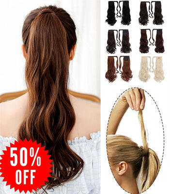 Rhyme Black 20" 110g Curly Ponytail Wig Wrap Around Synthetic Hair Clip in Hair Extensions Long Natural Wavy Hair piece Pony Tail
Rhyme Black 20" 110g Curly Ponytail Wig Wrap Around Synthetic Hair Clip in Hair Extensions Long Natural Wavy Hair piece Pony Tail