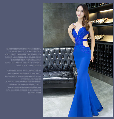 Fishtail Slim Sexy Deep V Hollow Evening Party Dress Banquet Nightclub Long models Evening
Fishtail Slim Sexy Deep V Hollow Evening Party Dress Banquet Nightclub Long models Evening
