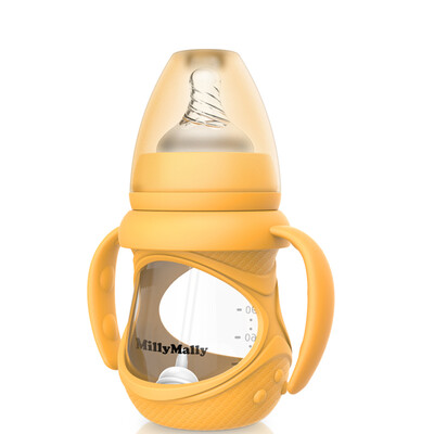 MillyMally infant macarons shatter-resistant glass bottle wide caliber baby supplies 150ML cute orange
MillyMally infant macarons shatter-resistant glass bottle wide caliber baby supplies 150ML cute orange