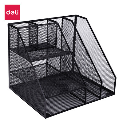 Deli deli metal mesh office file box file rack multi-function data rack storage ornaments black 79075
Deli deli metal mesh office file box file rack multi-function data rack storage ornaments black 79075
