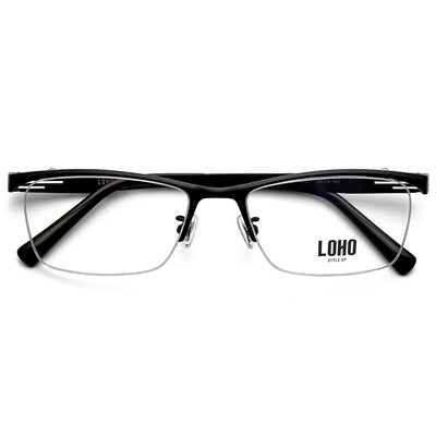 LOHO titanium frame mens half frame glasses frame simple versatile glasses frame mens LH01009 piano black
LOHO titanium frame mens half frame glasses frame simple versatile glasses frame mens LH01009 piano black