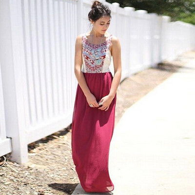 Lovaru ™New 2015 Women Red Maxi Dress Sleeveless V-neck Tank Vintage Print Patchwork Sexy Beach Long Dress boho vestidos
Lovaru ™New 2015 Women Red Maxi Dress Sleeveless V-neck Tank Vintage Print Patchwork Sexy Beach Long Dress boho vestidos
